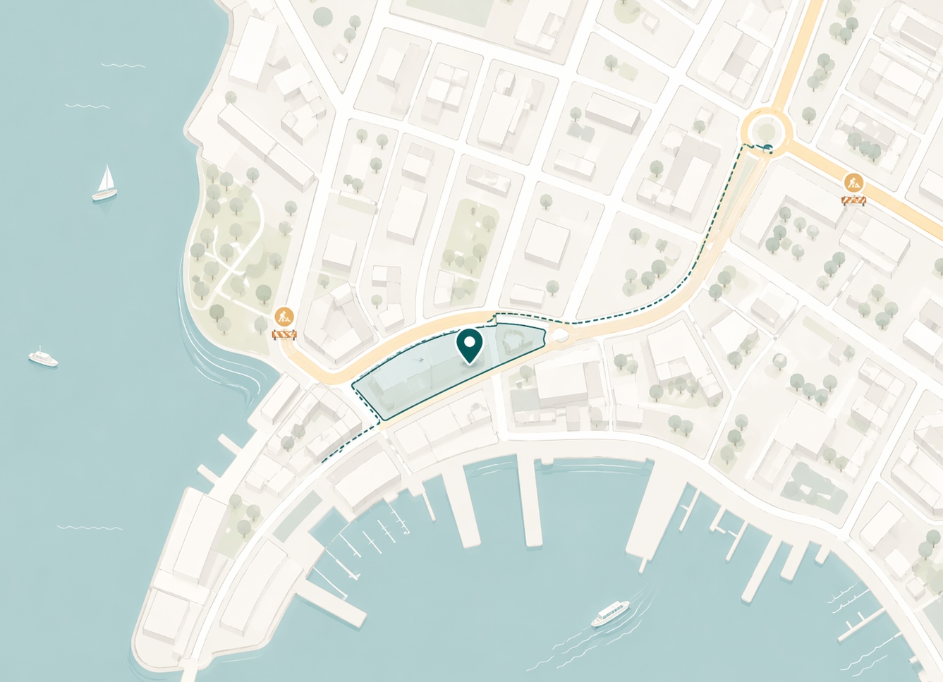 Kartkontext för Strandvägen 12